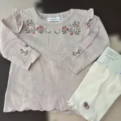 mamafukute 花柄刺繍 長袖 スパッツ10丈 まとめ売り