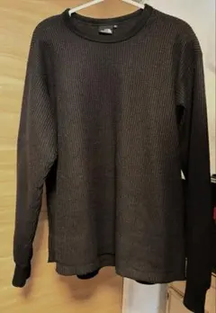THE NORTH FACEワッフルクルーネックT XL ブラック長袖カットソー