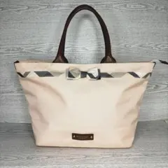 極美品　ブルーレーベルクレストブリッジ　Burberry トートバッグS8038