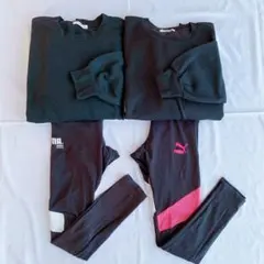 puma プーマ スウェット トップス & ヨガ レギンス 4点セット