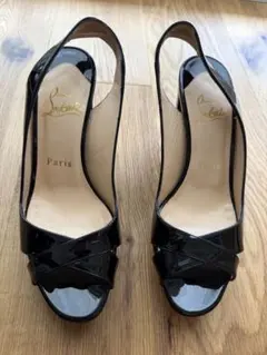 未使用】Christian Louboutinブラックスタッズサンダル25cm - メルカリ