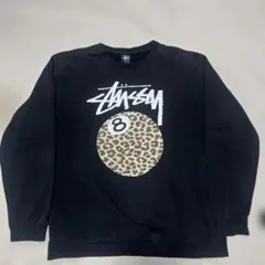 【即完売モデル】stussy ブラックスウェット　エイトボールレオパードのサムネイル