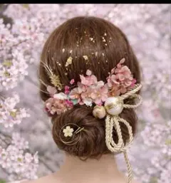 桜 髪飾り セット 和装 ピンク ゴールド 成人式 卒業式 結婚式