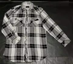 エンポリオアルマーニ★EMPORIO ARMANI★白黒チェック柄シャツ 42