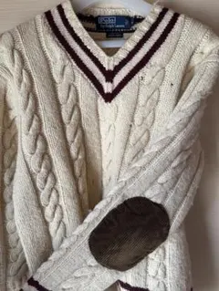 00's ラルフローレン ケーブルニットセーター Mサイズ