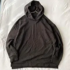 【ユニクロ】スウェットスリッププルパーカー フード付 長袖 綿混 無地 L