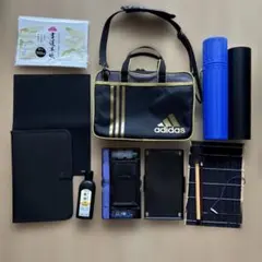 【中古】習字道具セット　書き初め道具　adidas 小学校　中学校