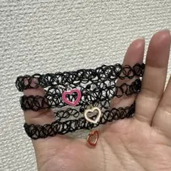 Black necklace for girls set of 3