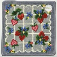 完售品❤️草莓田小巧✨銀灰色❤︎FEILER❤︎ 手帕