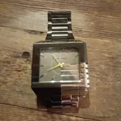 DIESEL　スクエア型 ブラック ステンレス 腕時計