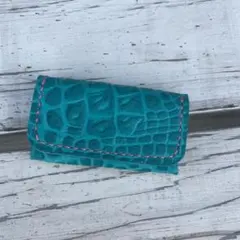 レザークラフト　ハンドメイド　コンパクト　コインケース　小銭入れ