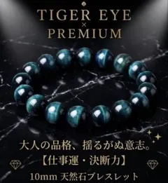 【新品】ブルータイガーアイ ブレスレット 10mm メンズ 仕事運 金運 厄除け