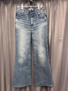 MOUSSY ブーツカットデニム ライトブルー