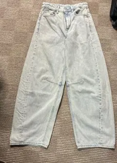 GU バレルレッグジーンズ　S 62BLUE