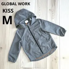 GLOBAL WORKキッズ　ウインドブレーカー　Mサイズ　グレー　ポケット暴風
