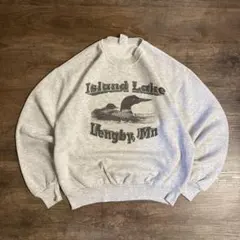 90s USA製 JERZEESアニマル柄 カモ　スウェット　トレーナー　古着