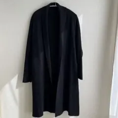 黒 フリース ロングコート ブラック 黒