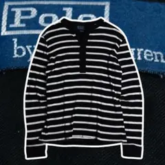 POLO grunge henry neck border cut sew