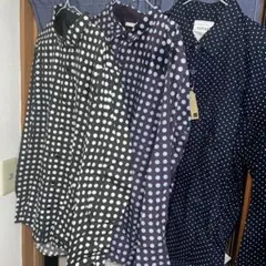 値下げ中‼️ ドット柄長袖シャツ 3枚セット　メンズLLサイズのサムネイル