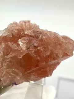 中国湖北省産 レッドカルサイトクラスター オレンジ結晶 炎の結晶美