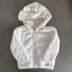 ホワイトファー フード付きアウター