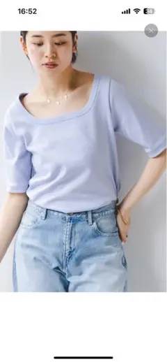 ノーブル　スビンコットンソフトスクエアーTシャツ