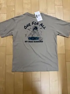 ワークマン　僕のヒーローアカデミア 緑谷出久 Tシャツ グレーベージュ L