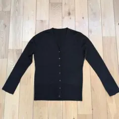 レリアン　Vネックカーディガン　黒色　長袖　9サイズ　М