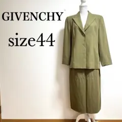 GIVENCHY スカートスーツセットアップ【44】グリーン　ウール100%