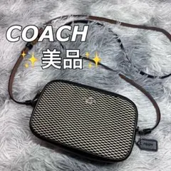 美品 コーチ ショルダーバッグ クロスボディ サコッシュ 斜め掛け