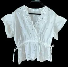 LOWRYS FARM ホワイト ブラウス サイズ：L