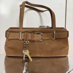 OSOI SHOULDER BROCLEMINI バッグ スエード ショルダー