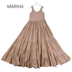 美品 MARIHA マリハ 草原の光カフタン 刺繍 コットン 36 インド製