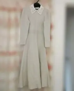 スナイデルグレー ニットワンピース 長袖 レース付き