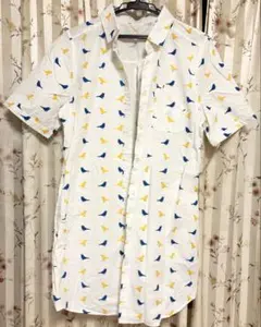 boyholic fillil シャツワンピース 未使用 総柄 鳥柄 インコのサムネイル