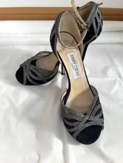 JIMMY CHOO ハイヒール ブラック/シルバー