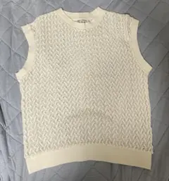 ZARA ホワイト ノースリーブトップス