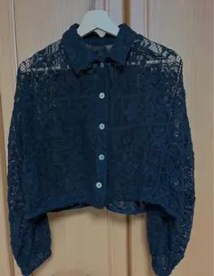 nico and... レース　ボレロ　カーディガン　ブラック M