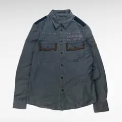 マリテフランソワジルボー　スタッツ　S相当　コットンシャツ　長袖