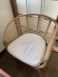 美品】 ÄLVSTA エルヴスタ チェア 籐 ラタン IKEA ホワイト - メルカリ
