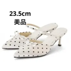ドット柄リボンミュールパンプス【gd1783】のサムネイル