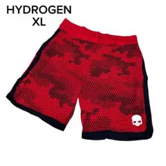 美品　HYDROGEN テックカモ ショートパンツ 迷彩　テニス レッド　XLのサムネイル