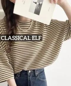 M*p様 k0701 CLASSICAL ELF サイドスリットボーダー半袖Tシのサムネイル