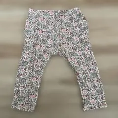 プチバトー　74cm 花柄コットンレギンス　女の子のサムネイル