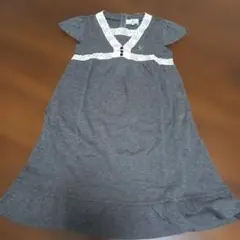 KUMIKYOKU グレー 半袖ワンピース LL(130～140)