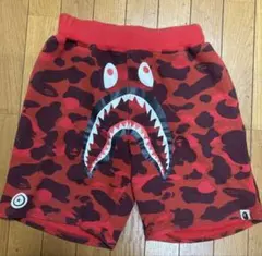 A BATHING APE シャーク 迷彩 ショートパンツ レッド L dripのサムネイル