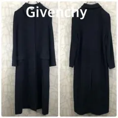 GIVENCHY 高級素材混紡 ベルテッド ロングコート ブラック 40 L相当 中古・古着通販】GIVENCHY (ジバンシィ) ロングコート ブラック サイズ