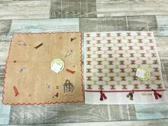 ★新品・未使用★ CÉLINE ハンカチ2枚セット ベージュ・ホワイト