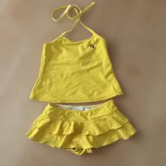 イエロー水玉セパレート水着 110サイズ