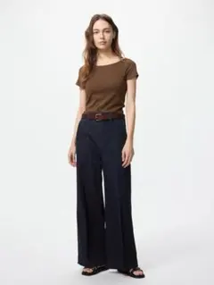 ユニクロ ワイドトラウザージーンズ Sサイズ